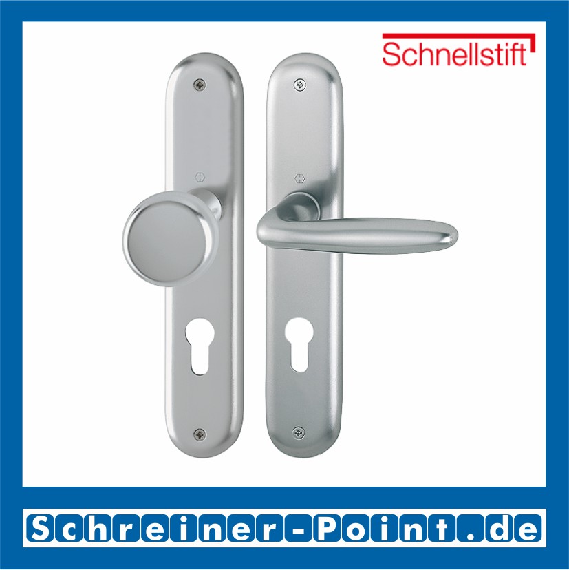 Hoppe Verona Aluminium Langschildgarnitur F9 Stahlfarben 1510/273P, 2962991, 2131397, 2963003, 2963011, 2131451, 2806614